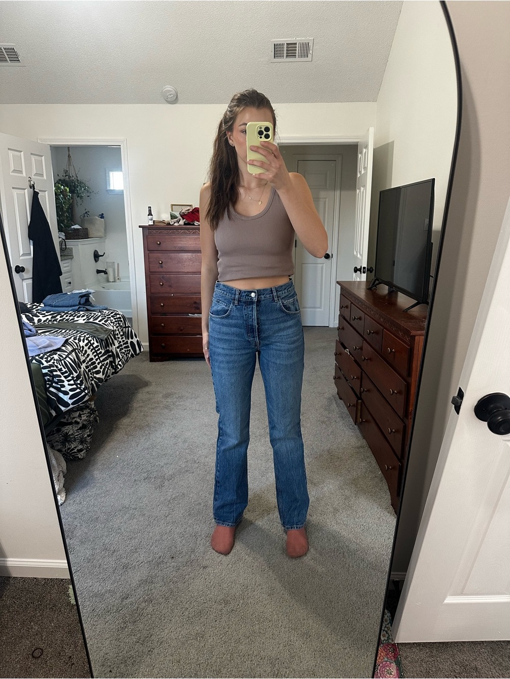 We The Free Mid Blue Straight Leg Jeans